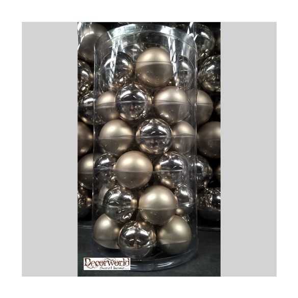 Kd. Gömb üveg világos barna 6cm S/36db