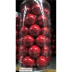 Kd. Gömb üveg sötét piros 6cm S/36db