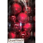 Kd. Gömb üveg piros 8cm S/16db