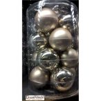 Kd. Gömb üveg krém 8cm S/16db