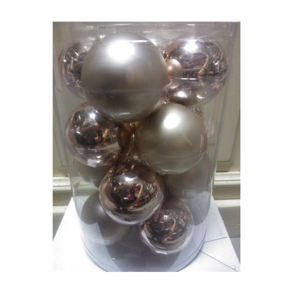 Kd. Gömb üveg pezsgő 8cm S/16db