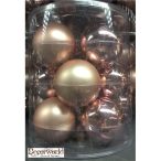 Kd. Gömb üveg rózsaszín 10cm S/12db