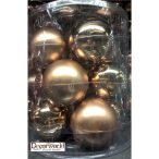 Kd. Gömb üveg világos barna 10cm S/12db