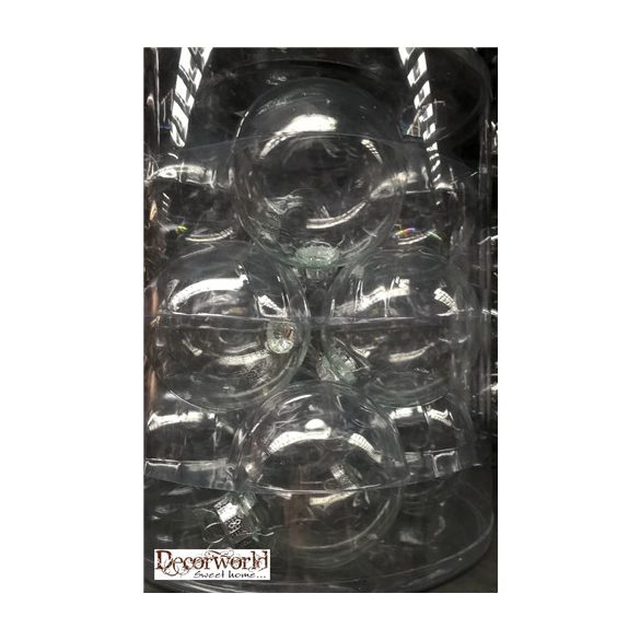 Kd. Gömb üveg átlátszó 10cm S/12db
