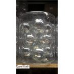 Kd. Gömb üveg irizáló átlátszó 10cm S/12db