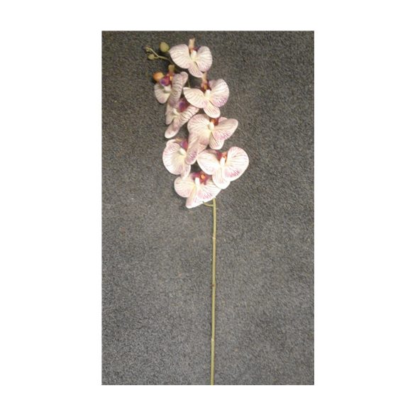 Orchidea gumi 7 fej 100cm krém/lila