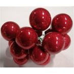 Gömb üveg betűzős piros s/144