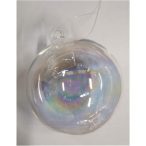 Szivárványos áttetsző üveg gömb S/6 8cm