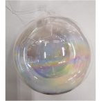 Szivárványos átlátszó üveg gömb S/4 10cm