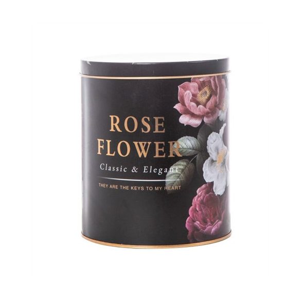 Fémdoboz virágos 10x11,5 cm