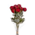 Rózsa csokor 12szálas 37cm - Piros