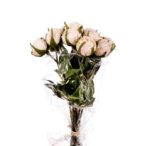 Rózsa csokor 12szálas 37cm - Krém