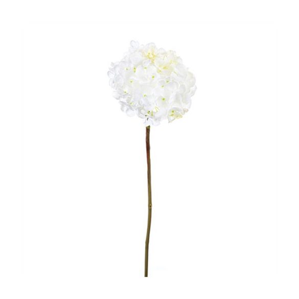 Hortenzia selyemvirág 55cm - Fehér