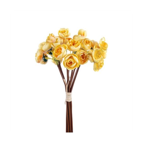Boglárka selyemvirág csokor 38 cm sárga