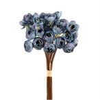 Boglárka selyemvirág csokor 38 cm kék