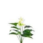 Flamingóvirág selyemvirág 50cm - Fehér