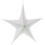Csillag akasztós bársony 80cm - Fehér