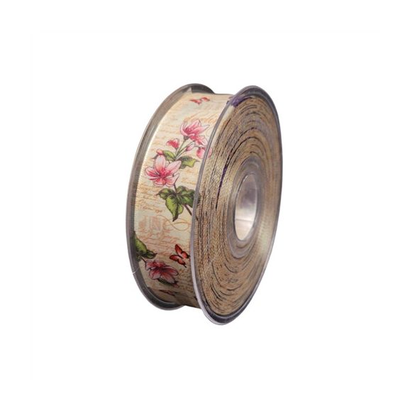 Szalag Nastro Diary textil 25mm x 20m - Krém