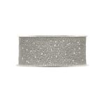 Szalag glitteres pöttyös textil 40 mm x 20 m - Ezüst