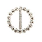 Bros kerek 28mm - Ezüst S/48