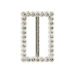 Bros szögletes 34x23mm - Ezüst S/48