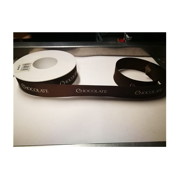 Szalag nastro gros grain textil 25mm x 20m barna