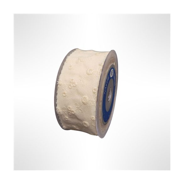 Szalag Nastro Sangallo textil 40mm x 10m krém