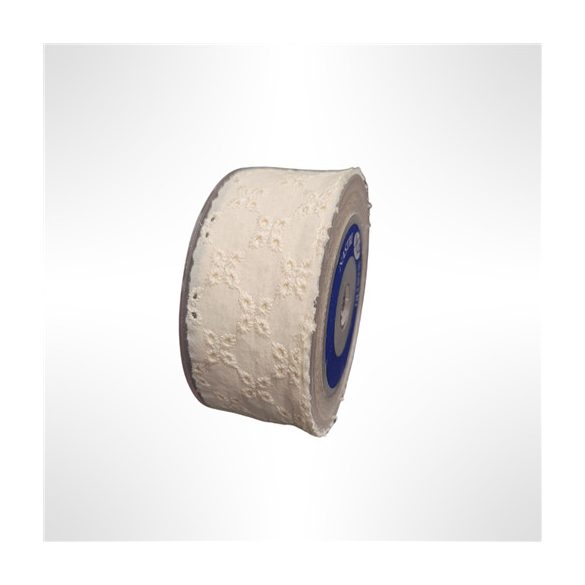 Szalag Nastro Sangallo textil 40mm x 10m krém