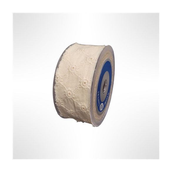 Szalag Nastro Sangallo textil 40mm x 10m krém