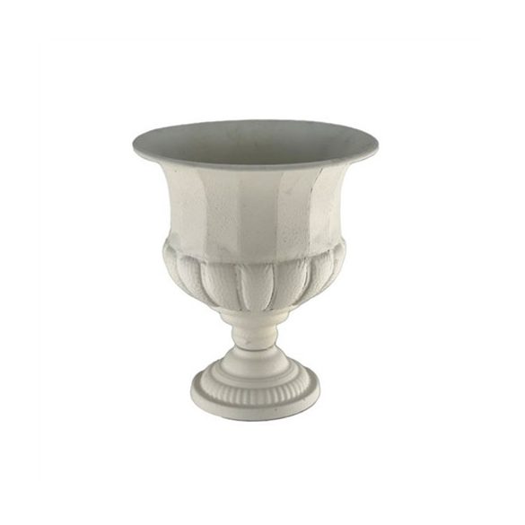 Kehely díszíthető fém 29x31cm - Fehér