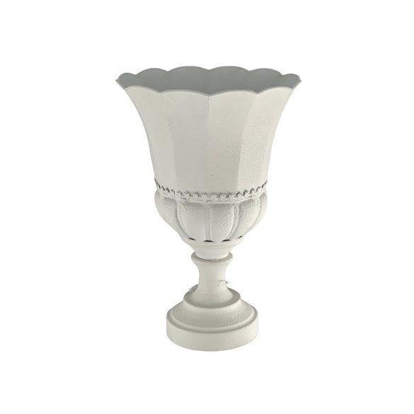 Kehely díszíthető fém 31x47 cm - Fehér