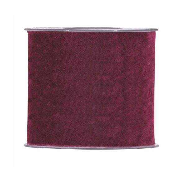 Bársony szalag 100 mm x 7 m - Bordó