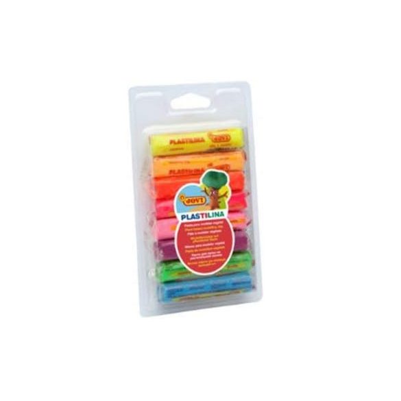 PLASTILINA gyurma (8x15g) - Fluoreszkáló 8szín