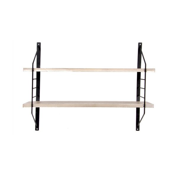 Polc mdf/fém 60x14x45cm - Fekete