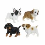 Figura kutya poly 22x12x17 cm - 4 féle