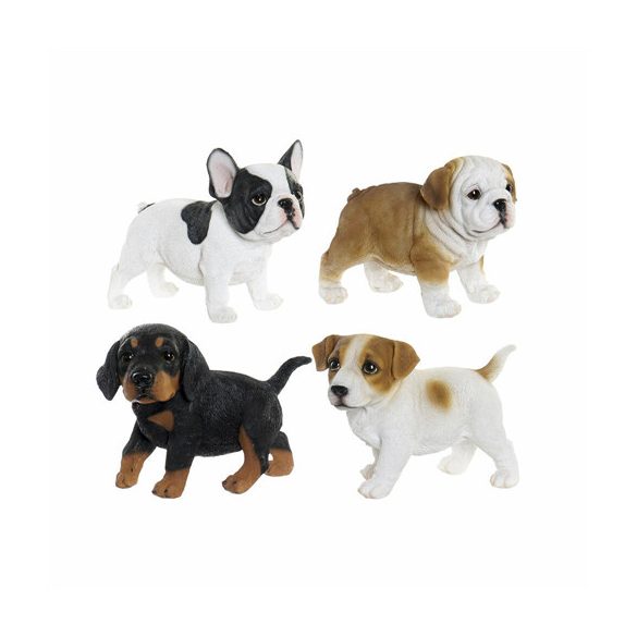 Figura kutya poly 22x12x17 cm - 4 féle