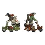 Figura kutyák motor 23x10x23cm - 2féle