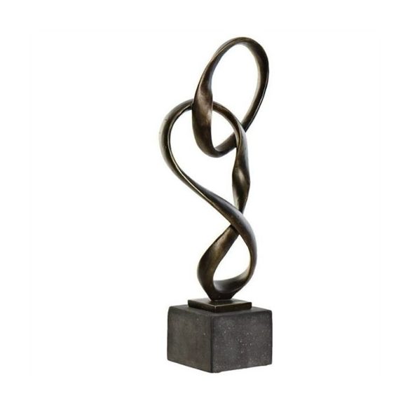 Figura poly, fém 18x11x48cm - Réz szín