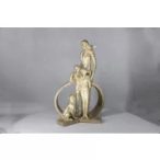 Figura műgyanta 26x14,5x39cm család - Aranyozott