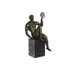 Figura férfi gym poly 15,5x14,5x32,5cm - Réz szín