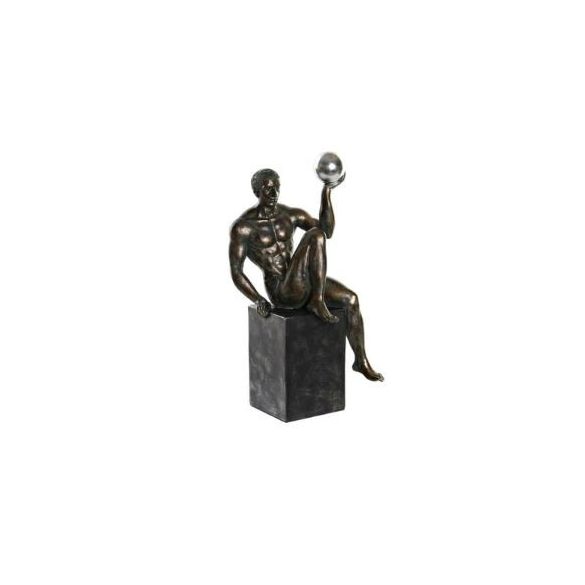 Figura férfi gym poly 15,5x14,5x32,5cm - Réz szín