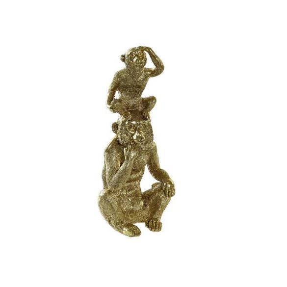 Figura majmok poly 13,5x10x30cm - Arany