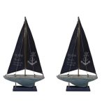Vitorlás hajó MDF Poliészter 31X5x55cm - 2féle