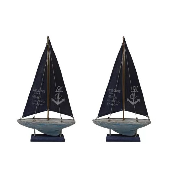 Vitorlás hajó MDF Poliészter 31X5x55cm - 2féle