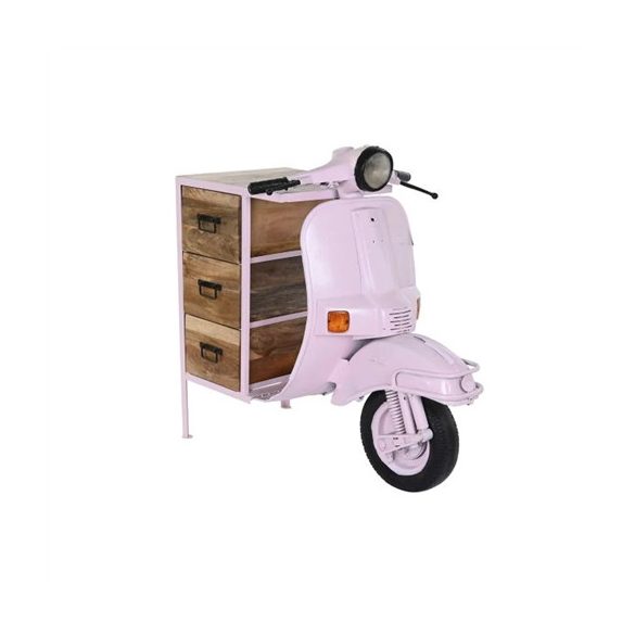 Fiókos szekrény robogó 100x68x105cm - Rózsaszín