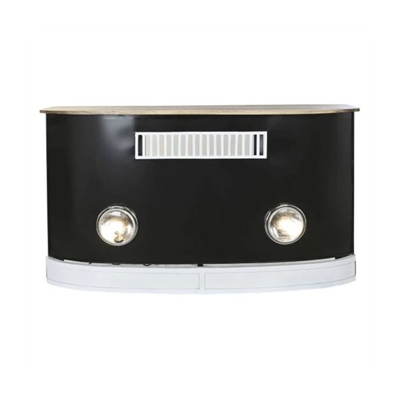 Bárszekrény 157x52x90cm - Fekete