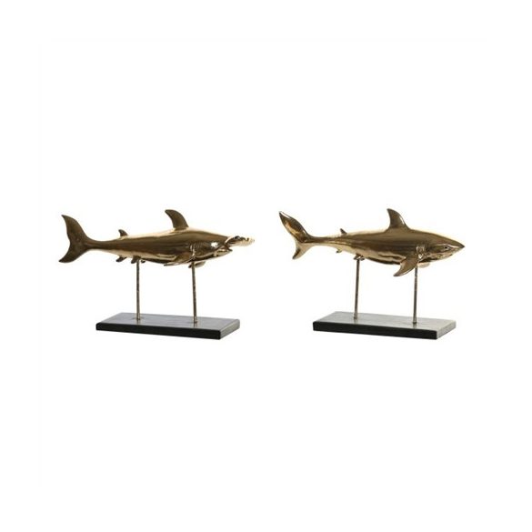 Figura cápa poly/fém 32x10,5x19,5cm - 2 féle