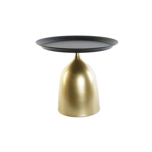 Kisasztal fém 50x50x43,5 cm - Arany-fekete