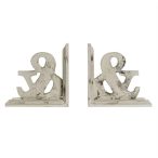 Könyvtámasz mdf "& jel" 26x12x26cm - Fehér S/2