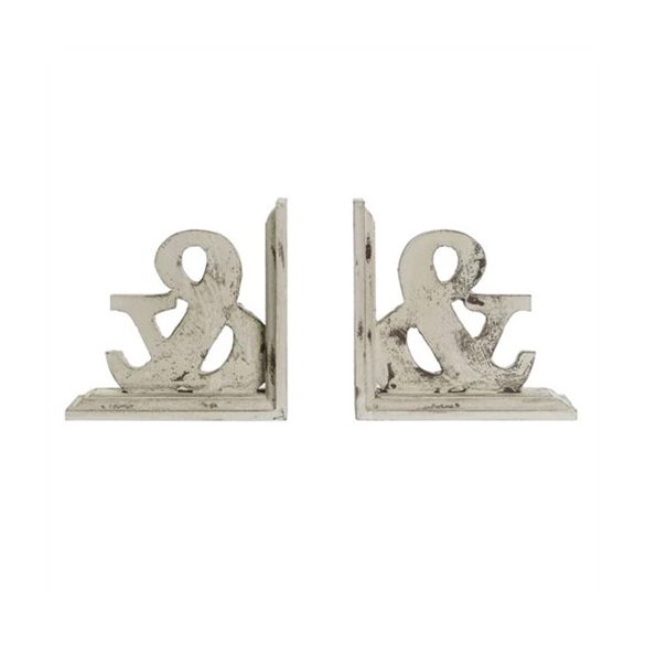 Könyvtámasz mdf "& jel" 26x12x26cm - Fehér S/2